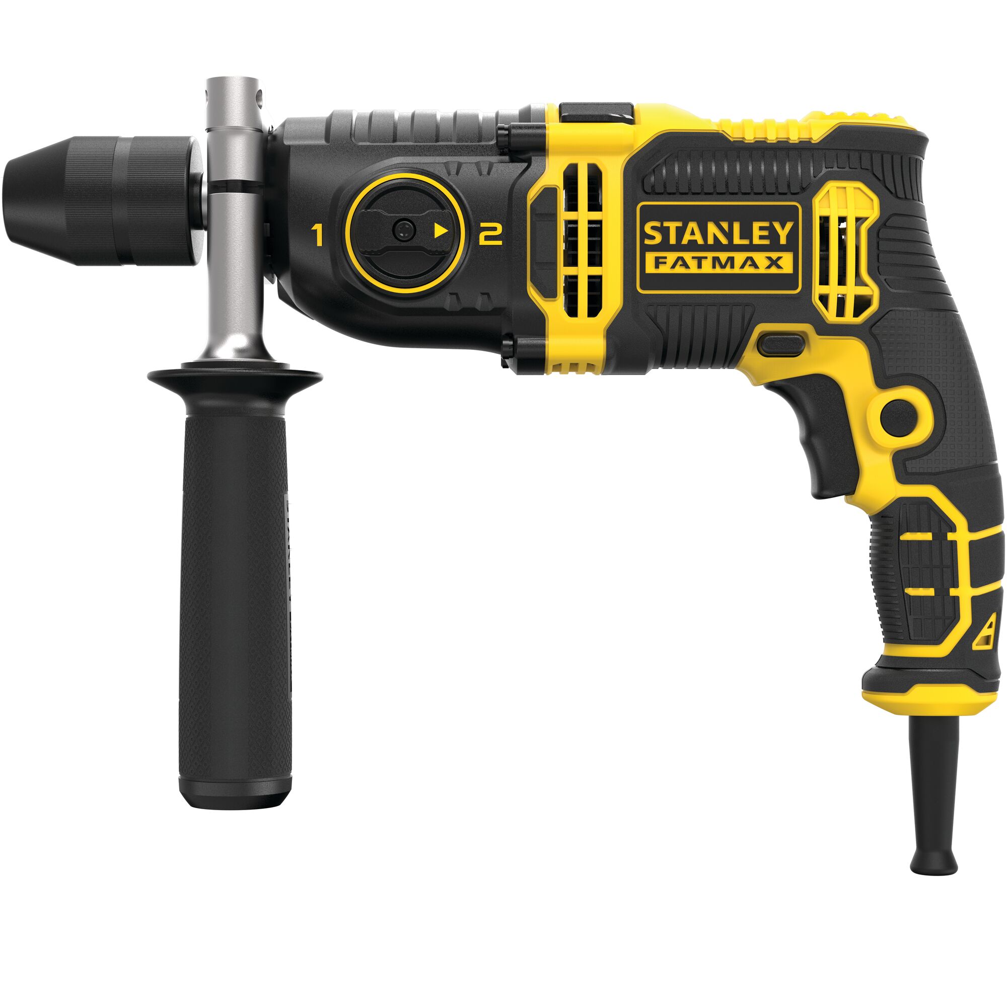 STANLEY FATMAX 850W Electric AC 2 Gear Hammer Drill With Kit Box