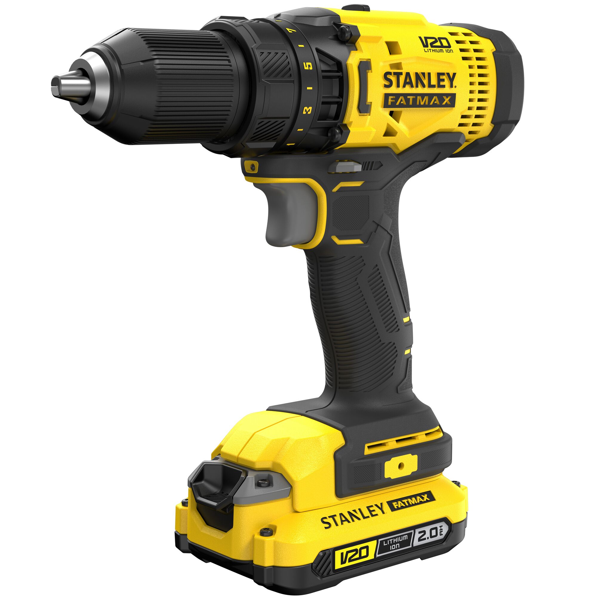 18V STANLEY FATMAX V20 Cordless Drill Driver with 2 x 2.0Ah