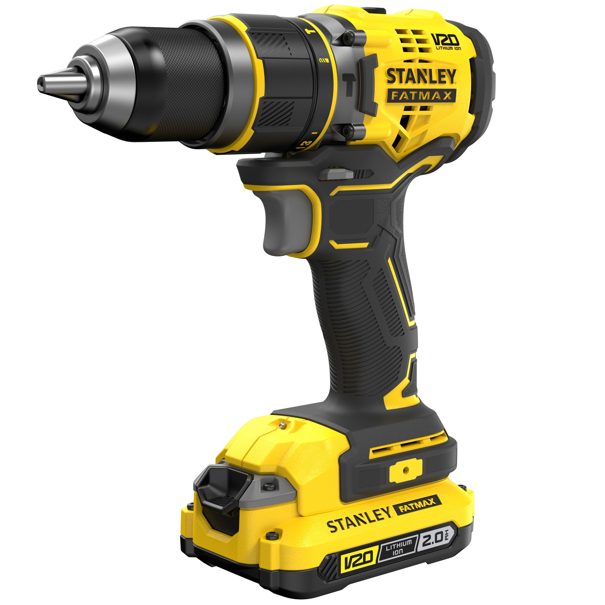 18V STANLEY FATMAX V20 Cordless Brushless Hammer Drill with 1 x